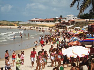 Carnaval em praia do município de Touros. (Foto: touroslitoral.blogspot.co)