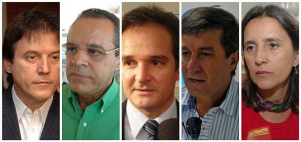 Robinson Farias, Henrique Alves, Araken Farias, Robério Paulino e Simone Dutra. (Foto: nominuto.com)